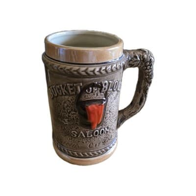 VTG Virginia City Nevada Bucket Of Blood Saloon Ceramic Bar Mug - Odd, Strange - Thumbnail 2