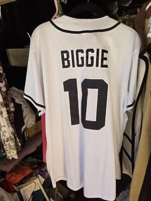 Bad Boy Biggie Smalls Jersey Mens Small Red #10 Baseball Notorious BIG Stitched - Thumbnail 2