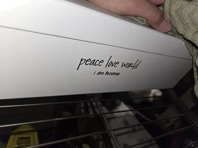 Peace Love World Set of 3 Ceramic Houses - Thumbnail 3