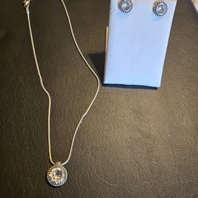 Brighton Twinkle Necklace With Matching Medium Post Clear Earrings - Thumbnail 5
