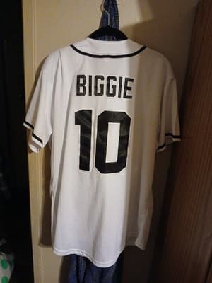 Bad Boy Biggie Smalls #10 Button Down Embroidered Baseball Jersey - Image 1
