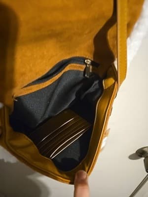 Bearpaw Shearling Trim Crossbody Saddle Bag- - Thumbnail 4