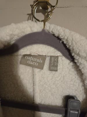 Denim & Co. Naturals Reversible Faux Suede to Sherpa Women's Vest Size L - Thumbnail 4