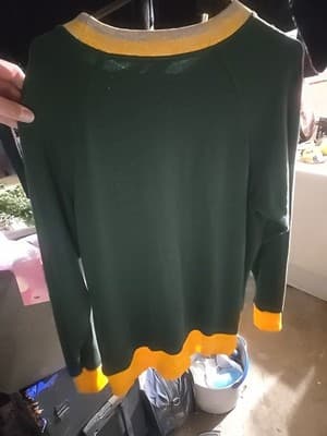 NFL Green Bay Packers Officially Licensed Women's Hail Mary Sweatshirt G-III - Thumbnail 3