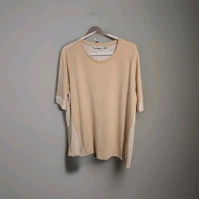 Sports Savvy Mixed Media T-ShirtStripe Combo Size XL - Image 1