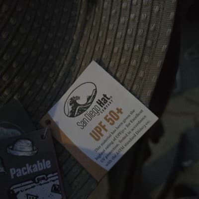 NWT Women's San Diego Sun Packable Hat UPF 50+ Tan Khaki One Size Cruise Beach - Thumbnail 4