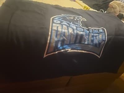 NEW Handmade NFL Carolina Panthers Oversize Standard Pillow Case Measure 29"x25" - Image 1