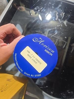 1Roll Horizon Fabrics Wire Edge Ribbon Spun Gold Color #40x3 Yds and #9x4 Yds - Thumbnail 3