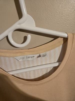 Sports Savvy Mixed Media T-ShirtStripe Combo Size XL - Thumbnail 2