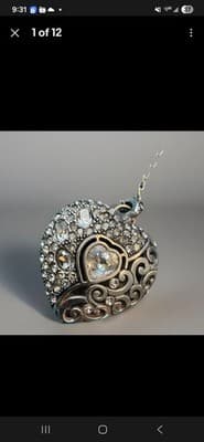 Brighton Ecstatic Heart Crystal Silver & Gold Pendant Necklace - Reversible - Image 1