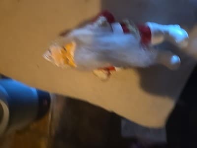 Vtg 1950s Rubber Face Santa Claus Doll 10” Plush Straw Body Japan Ornament MCM - Thumbnail 3