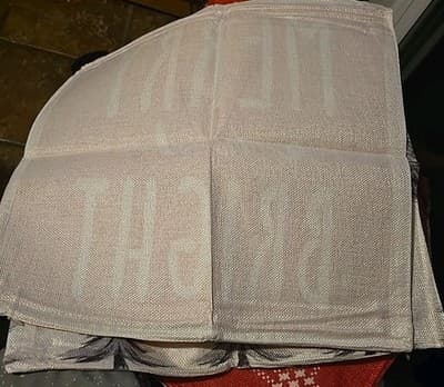 Merry & Bright Red Christmas Linen Throw Pillow Cover Winter Holiday Decor 18” - Thumbnail 2