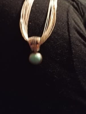 Carolyn Pollack 925 Reversible Turquoise Pendant Bear + Liquid Silver Necklace - Thumbnail 5