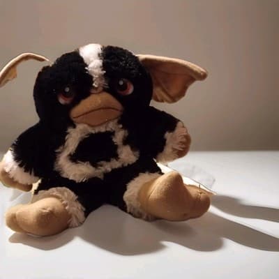 Toy Factory Gremlins Black White Stripe Evil Mogwai Mohawk Stuffed Plush Doll - Image 1