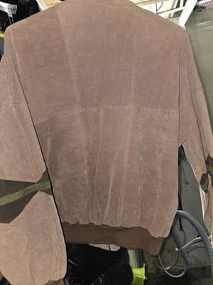 Vintage 80s–90s SOOTH Authentic Club Suede Patchwork Bomber Jacket – Tan... - Thumbnail 3