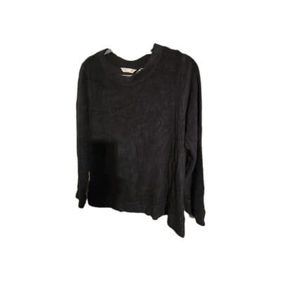 Denim & Co. Baby Sherpa Crew Neck Sweatshirt-Navy-Medium-NEW-A58076 - Thumbnail 2