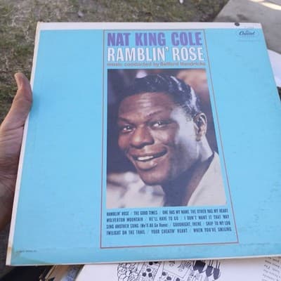 Nat King Cole Ramblin Rose Record Album Vinyl LP - Image 1