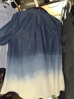 Liz Claiborne Womens Ombré Chambray Top Button Down Lightweight Size 18w - Thumbnail 3