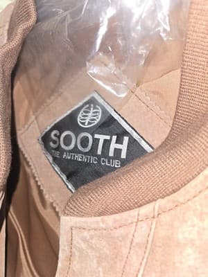Vintage 80s–90s SOOTH Authentic Club Suede Patchwork Bomber Jacket – Tan... - Thumbnail 2