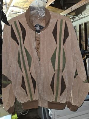 Vintage 80s–90s SOOTH Authentic Club Suede Patchwork Bomber Jacket – Tan... - Image 1
