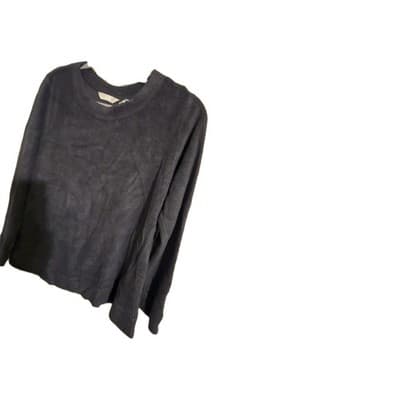 Denim & Co. Baby Sherpa Crew Neck Sweatshirt-Navy-Medium-NEW-A58076 - Image 1