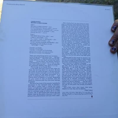 CHARLIE RICH - Behind Closed Doors - Classic Country Album / double lp - Thumbnail 2