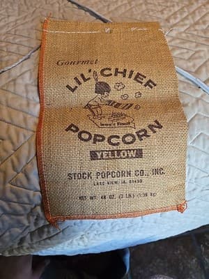 Vintage LIL' CHIEF Popcorn Sack Bag 8" x 12.5 ", Lake View, IA - Image 1