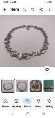 Beautiful Stainless Steel MILOR Silver Tone Necklace #2 - Image 1
