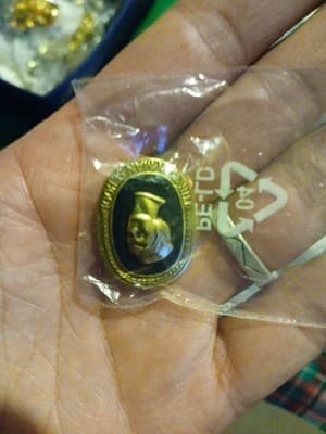 Vintage Gold Tone & Black The Bryman School for Nursing Collectible Lapel Pin - Image 1