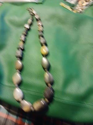 DTR Jay King Sterling Silver Gray Green Brown Jasper Graduated Beaded Necklace - Image 1