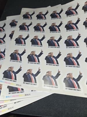 My Tariff Did That Donald Trump Meme Outdoor Waterproof Decal Pack 100 stickers - Image 1