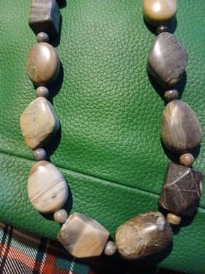 DTR Jay King Sterling Silver Gray Green Brown Jasper Graduated Beaded Necklace - Thumbnail 2