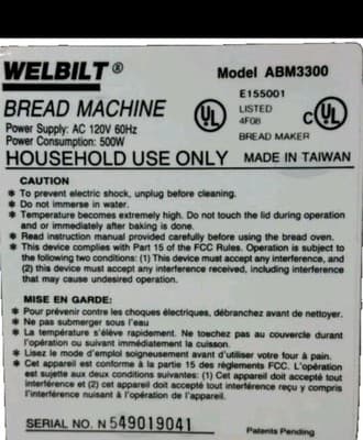 Heating Element for Welbilt Bread Machine Model ABM3300 - Thumbnail 2