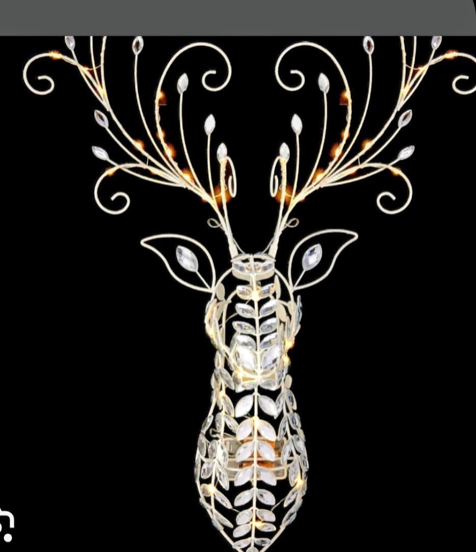 28 in jeweled deer head - Image 1