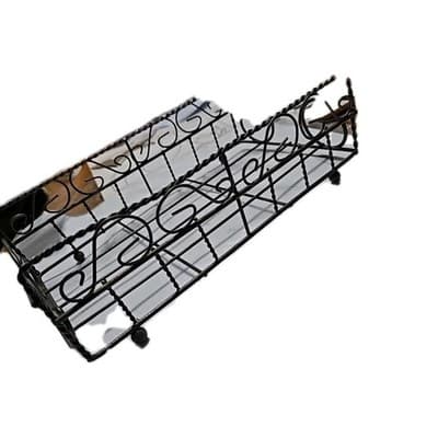 Black Metal Napkin Holder Simple Rectangular - Thumbnail 2