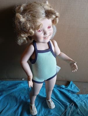 Danbury Mint Shirley Temple Porcelain Doll Bathing Beauty 1990S COLLECTIBLE - Image 1