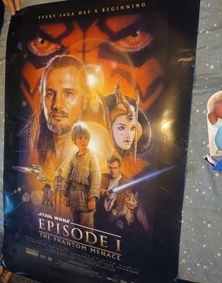 STAR WARS EPISODE I THE PHANTOM MENACE ORIGINAL MOVIE POSTER 27x40 DS NM - Image 1