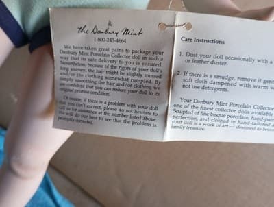 Danbury Mint Shirley Temple Porcelain Doll Bathing Beauty 1990S COLLECTIBLE - Thumbnail 5