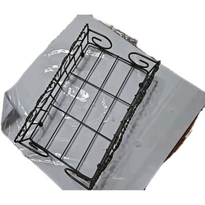 Black Metal Napkin Holder Simple Rectangular - Thumbnail 3