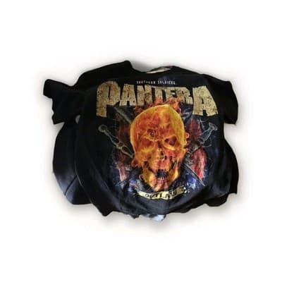 Vintage Pantera Shirt Southern Outlaw Big Flame Skull Print Rare - Thumbnail 3