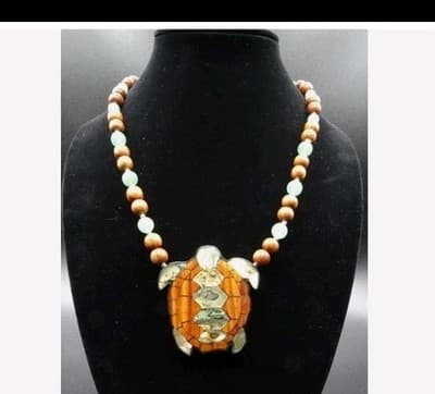 Vtg Lee Sands Turtle Necklace Pre-Owned - Image 1