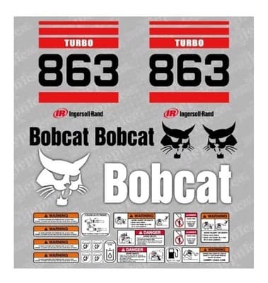 Bobcat 863 TURBO Loader decal sticker Set - Image 1