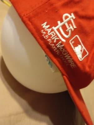 Vintage Mark McGwire Snapback Cap Red Vintage 90s MLB Cardinals Home Runs USA - Thumbnail 5