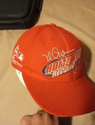 Vintage Mark McGwire Snapback Cap Red Vintage 90s MLB Cardinals Home Runs USA - Image 1