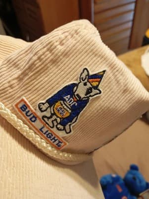 VTG 80s Spuds Mackenzie Corduroy Bud Light Snapback Rope Hat Cap Anheuser Busch - Thumbnail 4