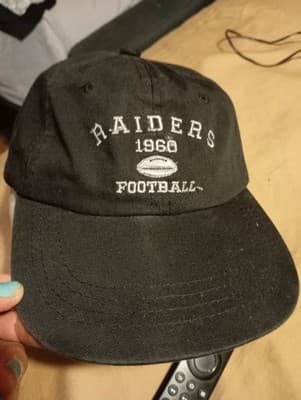 Raiders 1960 Football NFL Embroidered Adjustable Hat Cap - Image 1