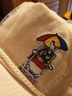 VTG 80s Spuds Mackenzie Corduroy Bud Light Snapback Rope Hat Cap Anheuser Busch - Thumbnail 3