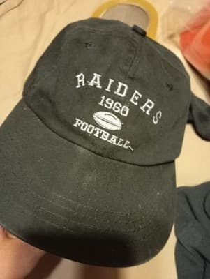 Raiders 1960 Football NFL Embroidered Adjustable Hat Cap - Thumbnail 3