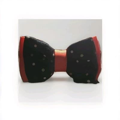 THRILLS & CHILLS HALLOWEEN GLOW IN THE DARK ORANGE & BLACK DOTS DOG COLLAR-s - Thumbnail 2