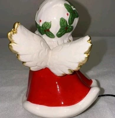 Mr. Christmas Nostalgic Ceramic Black Angel Battery Operated Glowing Candle - Thumbnail 2